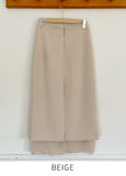 Jelena Chiffon Layered H-Line Skirt