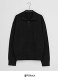 [unisex] Derufin Wool Half Zip-Up Over Collar Knit