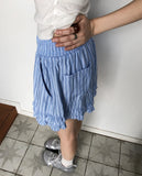 Ute Stripe Frill Tiered Banding Short Pants