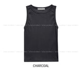 [U-BASIC] Melanin Metal Lettering Ribbed Sleeveless