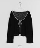 Mimol Summer Color Ribbon Bolero Cardigan