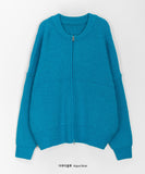 [unisex] Kosor Two-Way Knit Zip-Up Over Cardigan
