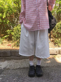 Swinn Pintuck Belt Banding Bermuda Pants