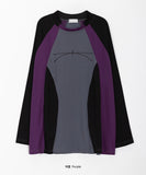 [unisex] Donv Sporty Color Matching Over Long Sleeve Tee