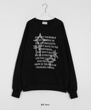 [unisex] Toyde Lettering Over Sweatshirt