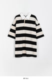 [unisex] Comp Stripe Collar Over Short Sleeve Tee