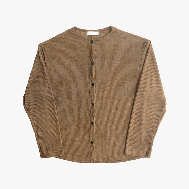 【COSYHARU】Linen Round Knit Cardigan COSYHARU (コシハル) - リネンラウンドニットカーディガン