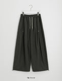 [unisex] Ridello Pintuck Rivet Banding Wide Pants
