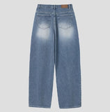 Rings Curved Wide Denim Pants