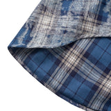 Bribe printed over checkered shirt
