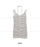 Entee Wrinkle Layered Sleeveless One Piece