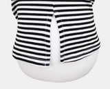 Wondeun Stripe One-Shoulder T-Shirt