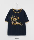 [Unisex] Rorun Printing Ringer Over Short Sleeve Tee