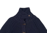 Rucker High Neck Duffle Button Knit Cardigan