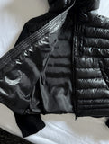 Black tech knit padding jacket