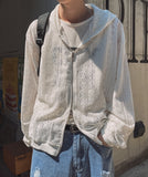 People See-through Hood Zip-up
