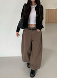 Lida Balloon Fit Cotton Wide Pants