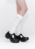 Shirring knee socks