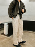Side pintuck cotton pants