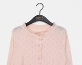 Juran Frill Punching See-through Cardigan