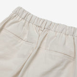 Sharp Linen Wide Banding Pants