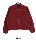 Off Dyeing Crop Work Jacket