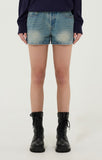 Flower Half Denim Pants