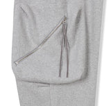 Leto Zipper Pocket Brushed Sweat Cargo Pants