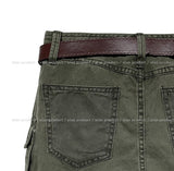 (belt set) Three-pocket vintage cargo mini skirt