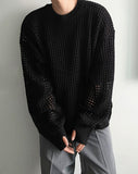 Mesh warmer round knit