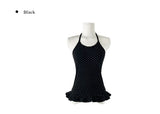 Bohol Dot Frill Halterneck Layered Sleeveless
