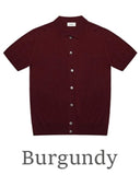 Linen collar short sleeve cardigan