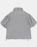 Muna Frill Puff String Short Sleeve Zip-up