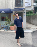 Lukio Layered Belted Bermuda Slacks