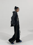 Chris Damage Hooded Denim Jacket