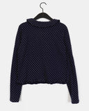 Sotten Mini Dot Polka Dot Frill Collar T-Shirt