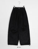 [unisex] Nieko banding string parachute corduroy balloon pants