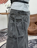 Niello Pigment Cargo Long Skirt