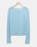 Andor Slim See-through Knit Cardigan