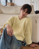 Claire V-neck Mohair Knit