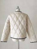 Mika Double Quilting Color Matching Short Padding Jacket