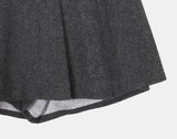Chiken wool pin tuck mini skirt