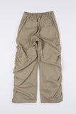 Cinch side shirring nylon pants