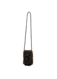 Chewy Shearling Fur Toggle Crossbody Bag