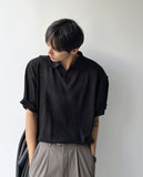 Summer Cool Boucle Collar Short Sleeve