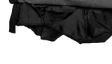 Dezo Black Denim Pleated Skirt