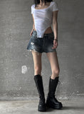 Pins Eyelet Bodysuit Tee