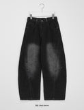 [unisex] Zenly Curve Denim Balloon Pants