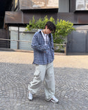 Snap button nylon pants