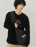 Cotton Canvas Badge Cross Bag